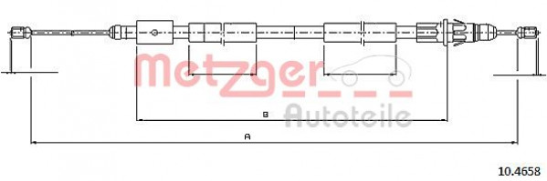 METZGER 10.4658 - Seilzug, Feststellbremse