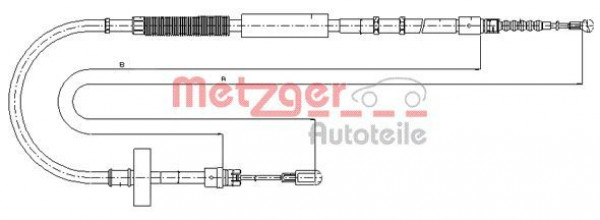 METZGER 10.7537 - Seilzug, Feststellbremse