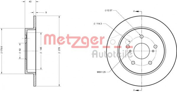 METZGER 6110330 - Bremsscheibe