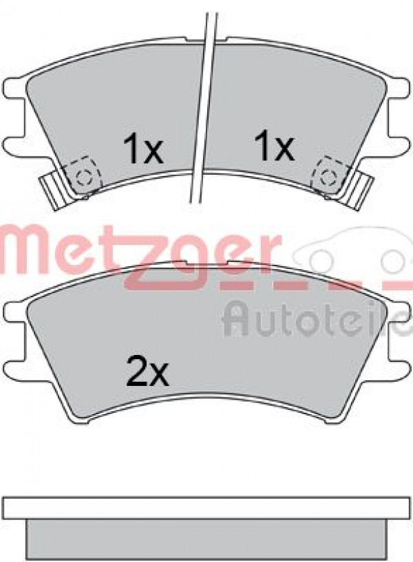 METZGER 1170535 - Bremsbelagsatz, Scheibenbremse