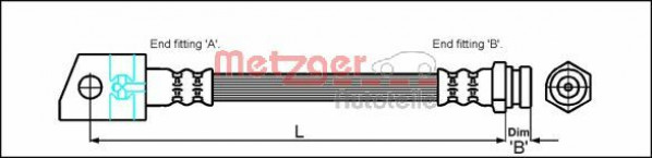 METZGER 4114749 - Bremsschlauch