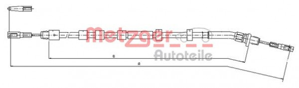 METZGER 10.9512 - Seilzug, Feststellbremse