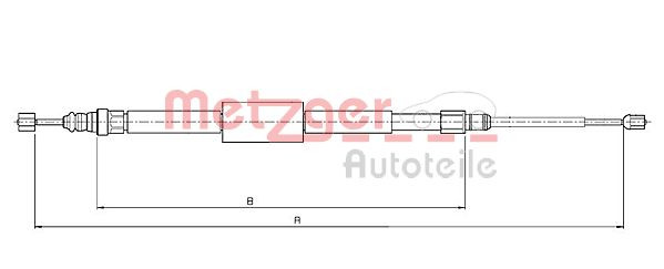 METZGER 10.6687 - Seilzug, Feststellbremse