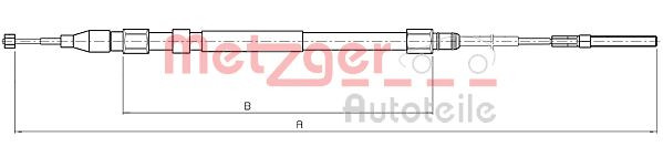 METZGER 10.4266 - Seilzug, Feststellbremse