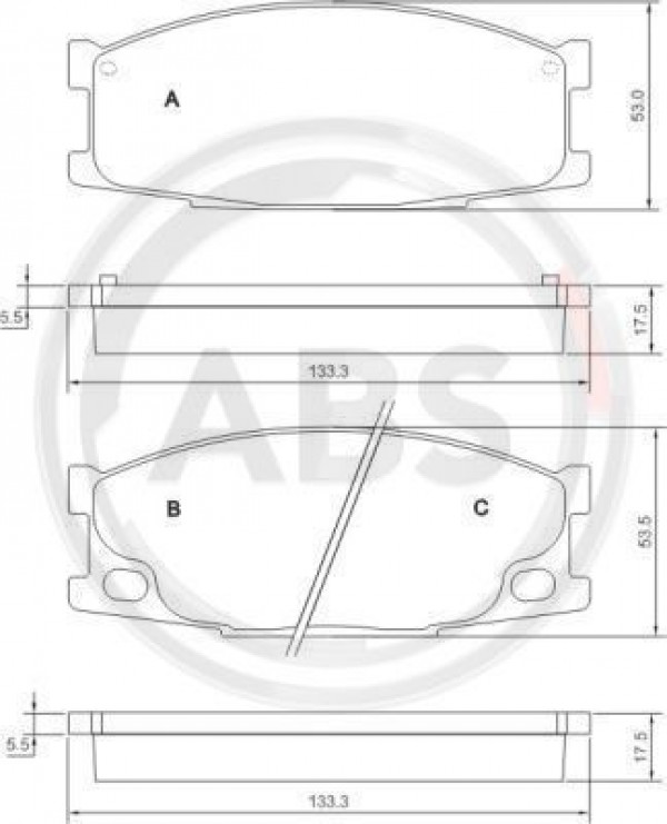 A.B.S. 37026 - Bremsbelagsatz, Scheibenbremse