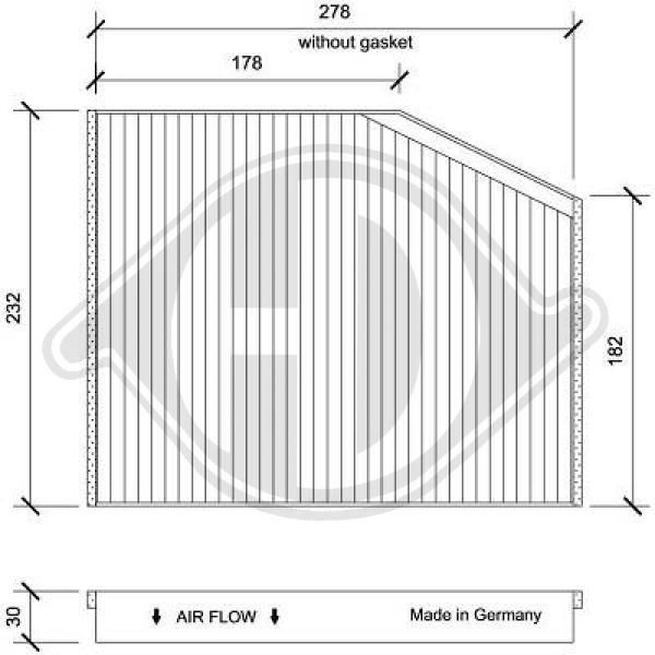 DIEDERICHS DCI1255 - Filter, Innenraumluft
