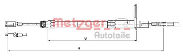 METZGER 10.9432 - Seilzug, Feststellbremse