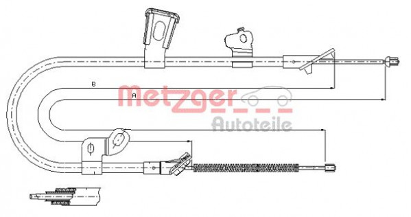 METZGER 17.1074 - Seilzug, Feststellbremse