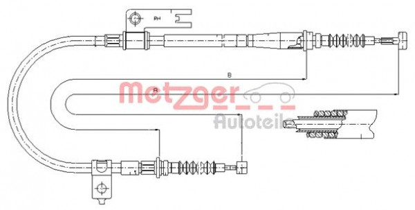 METZGER 17.0595 - Seilzug, Feststellbremse