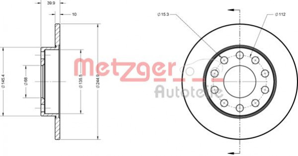METZGER 6110097 - Bremsscheibe
