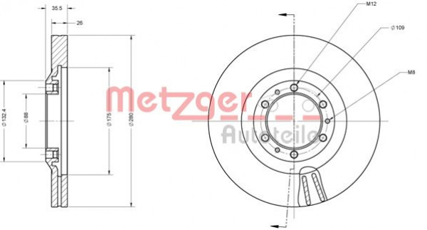 METZGER 6110203 - Bremsscheibe