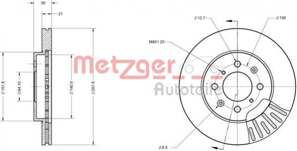 METZGER 6110334 - Bremsscheibe