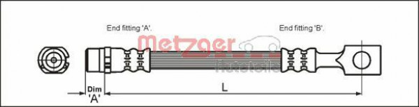 METZGER 4112818 - Bremsschlauch