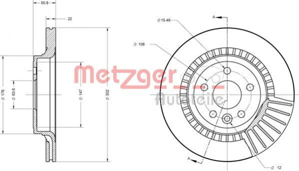 METZGER 6110576 - Bremsscheibe
