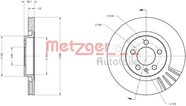 METZGER 6110068 - Bremsscheibe