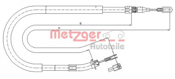 METZGER 10.9874 - Seilzug, Feststellbremse
