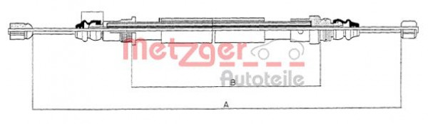 METZGER 11.6582 - Seilzug, Feststellbremse