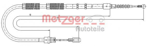 METZGER 10.7535 - Seilzug, Feststellbremse