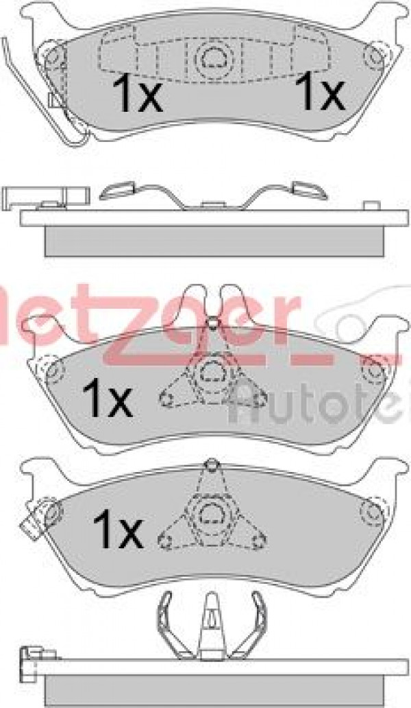 METZGER 1170339 - Bremsbelagsatz, Scheibenbremse
