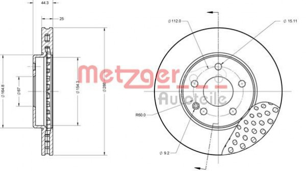 METZGER 6110148 - Bremsscheibe