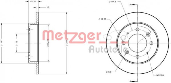METZGER 6110510 - Bremsscheibe
