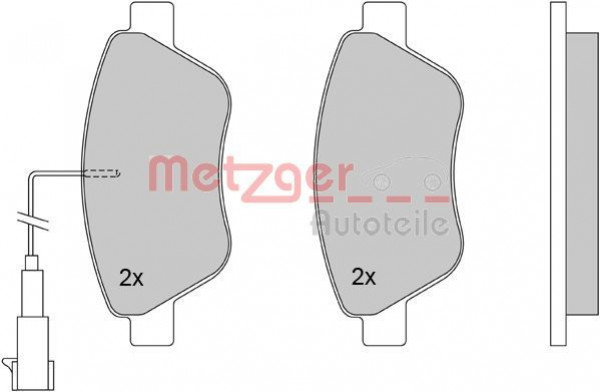 METZGER 1170117 - Bremsbelagsatz, Scheibenbremse
