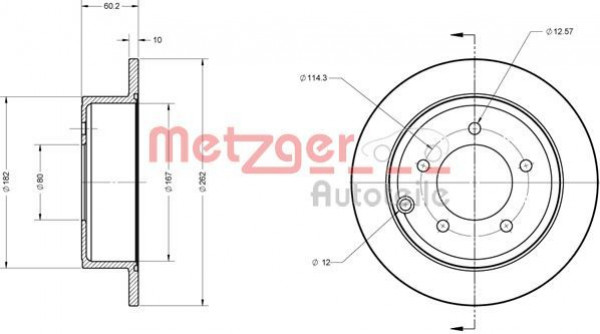 METZGER 6110122 - Bremsscheibe