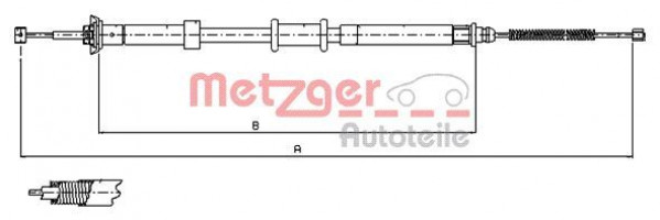 METZGER 12.0701 - Seilzug, Feststellbremse