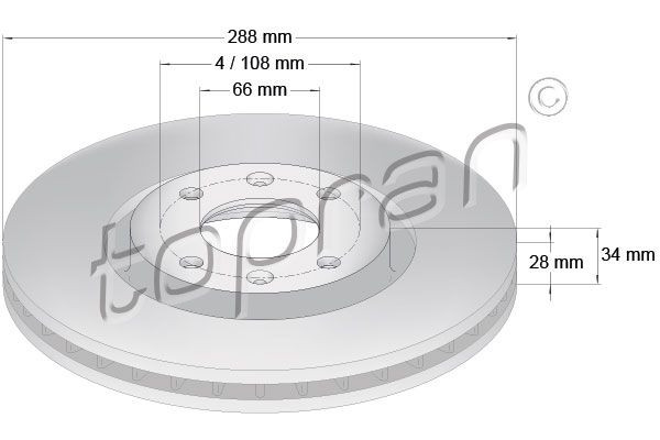 TOPRAN 721176 - Bremsscheibe