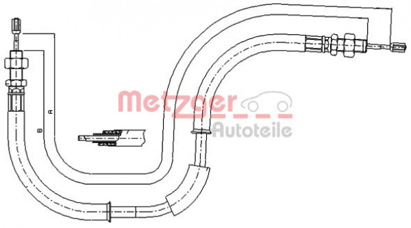 METZGER 17.6105 - Seilzug, Feststellbremse