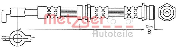 METZGER 4114057 - Bremsschlauch