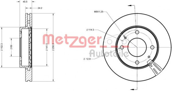 METZGER 6110358 - Bremsscheibe