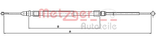 METZGER 10.4235 - Seilzug, Feststellbremse