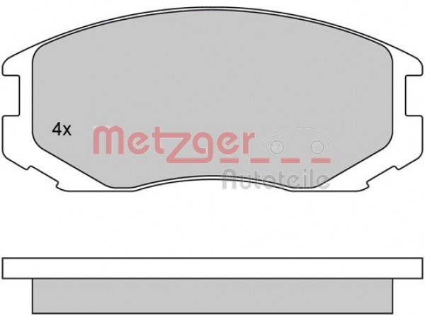 METZGER 1170294 - Bremsbelagsatz, Scheibenbremse