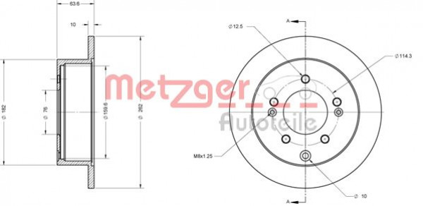 METZGER 6110396 - Bremsscheibe