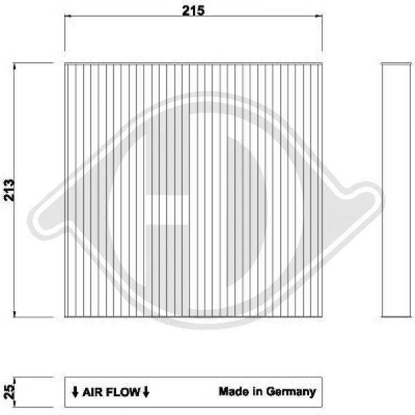DIEDERICHS DCI1262 - Filter, Innenraumluft