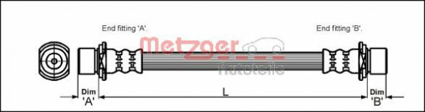 METZGER 4111426 - Bremsschlauch