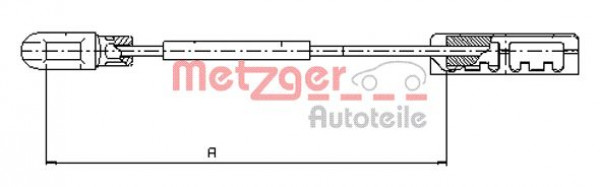 METZGER 11.5935 - Seilzug, Feststellbremse