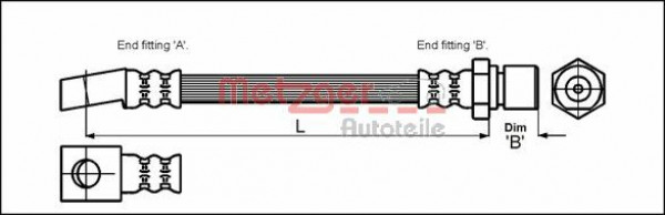 METZGER 4111947 - Bremsschlauch
