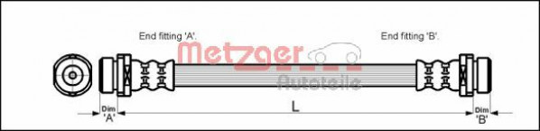METZGER 4112503 - Bremsschlauch