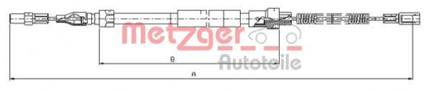 METZGER 10.7383 - Seilzug, Feststellbremse