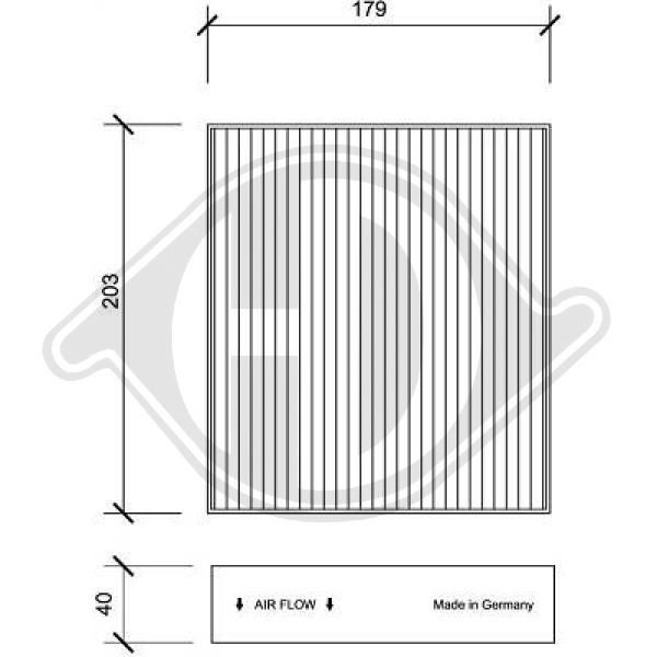DIEDERICHS DCI1124 - Filter, Innenraumluft