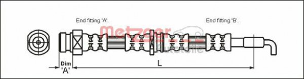 METZGER 4113318 - Bremsschlauch