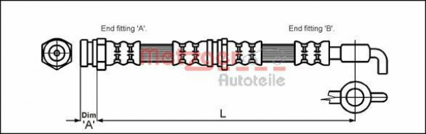 METZGER 4114780 - Bremsschlauch