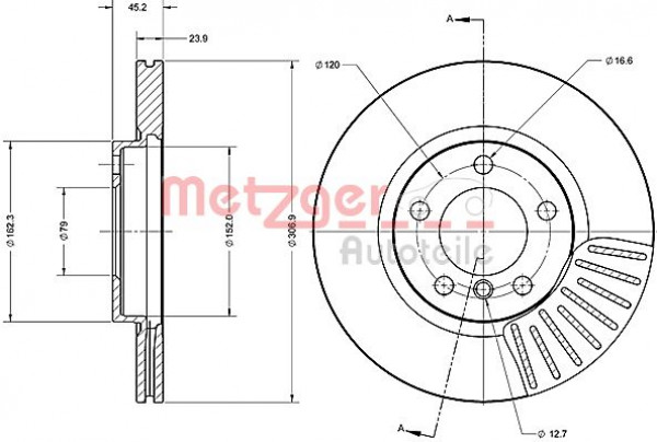 METZGER 6110691 - Bremsscheibe