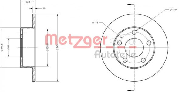 METZGER 6110532 - Bremsscheibe