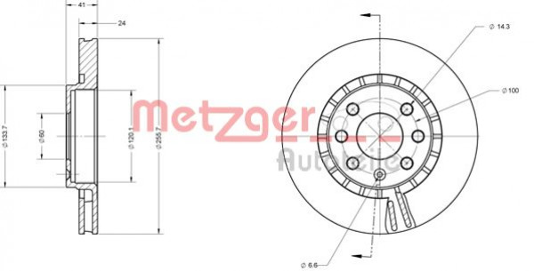 METZGER 6110062 - Bremsscheibe