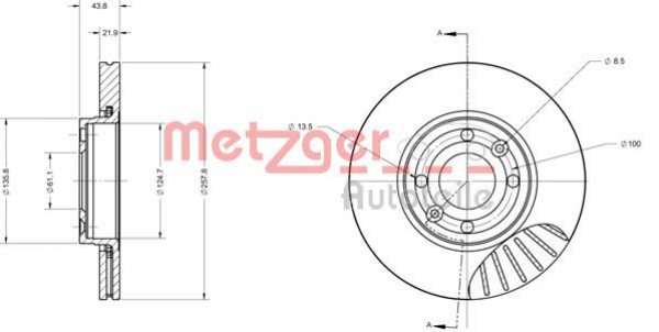METZGER 6110681 - Bremsscheibe