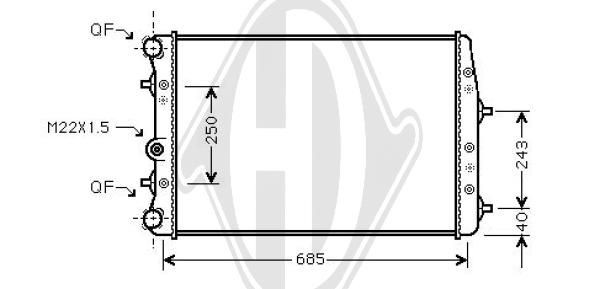 DIEDERICHS DCM3566 - Kühler, Motorkühlung