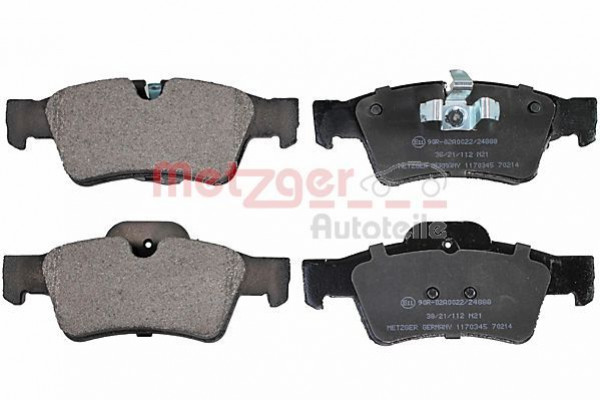 METZGER 1170345 - Bremsbelagsatz, Scheibenbremse